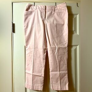 New York and co pink pinstriped cropped pants